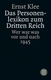  978-3-596-16048-8;Klee-DAs Personenlexikon zum Dritten Reich.jpg - Bild