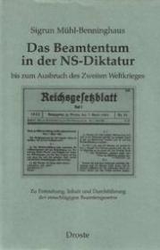  978-3-7700-1601-3;Mühl-Benninghaus-DasBeamtentumInDerNS-Diktatur.jpg - Bild