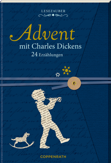 Briefbuch - Advent mit Charles Dickens. 24 Erzählungen. Briefbuch, Mit integrierter Brieföffner aus Holz. Von Charles Dickens