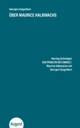 978-3-7518-9007-6;Canguilhem+Schmidgen-Über Maurice Halbwachs.jpg - Bild